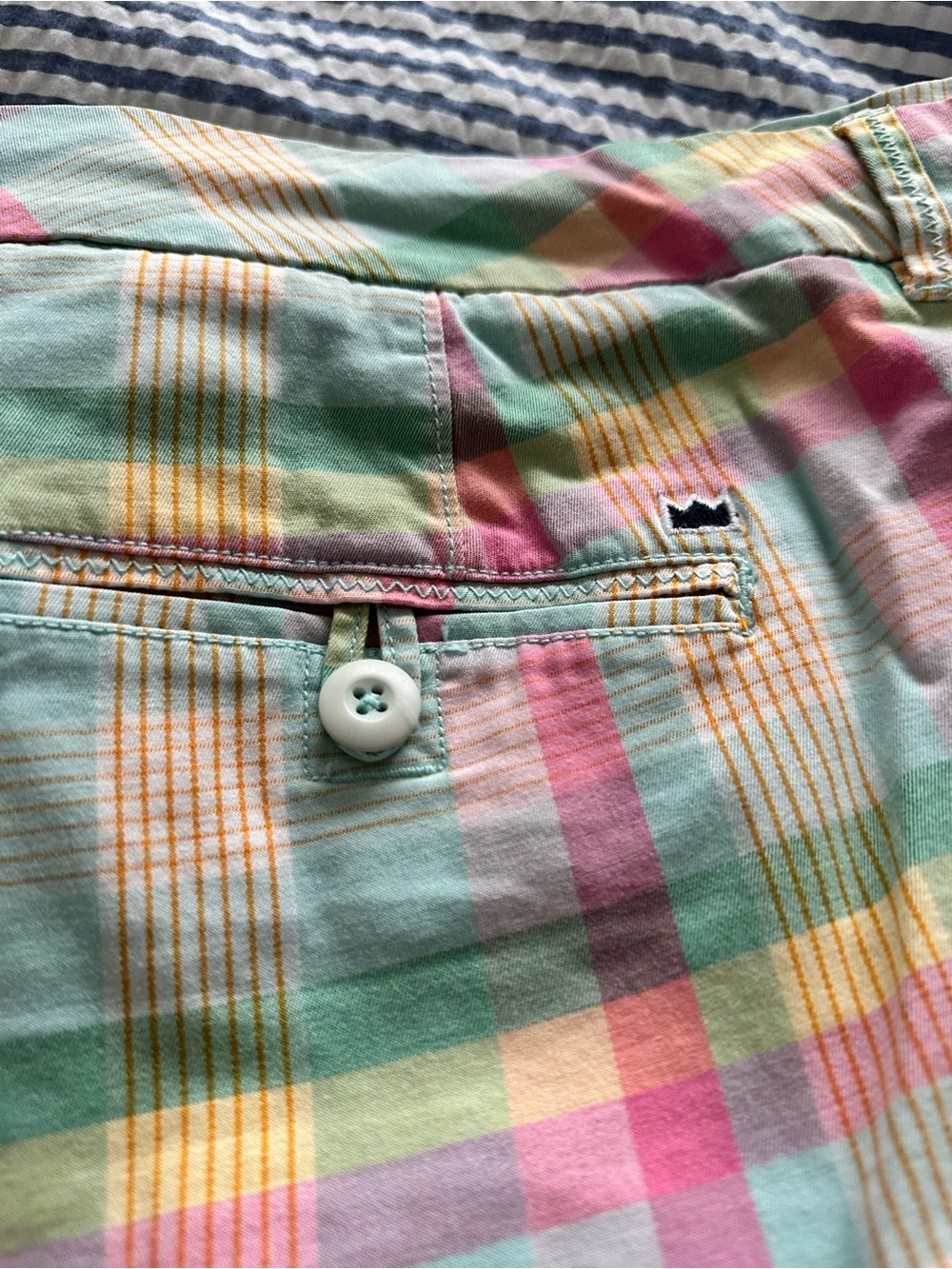 crown & ivy Pastel Plaid Shorts in Mint, Pink & Yellow - Picture 9 of 9